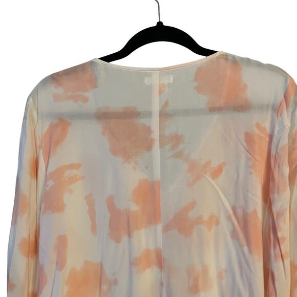 VENUS White Peach Tassel Embroidered Tunic Beach Cover Up Top Sz XL Resortwear - Picture 5 of 8